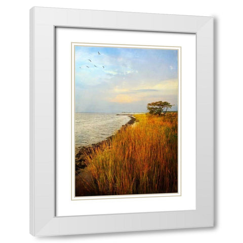 Morning Has Broken White Modern Wood Framed Art Print with Double Matting by Rivera, John