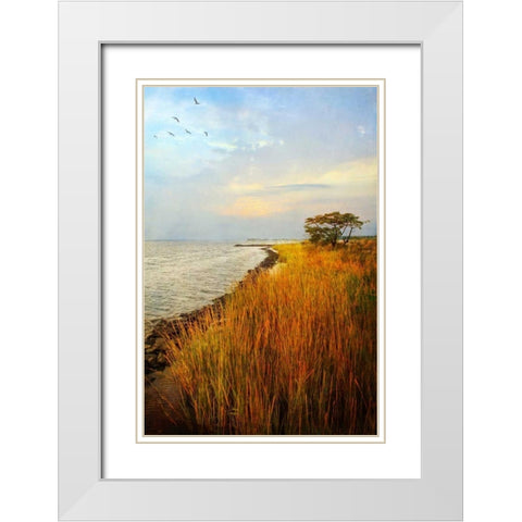 Morning Has Broken White Modern Wood Framed Art Print with Double Matting by Rivera, John
