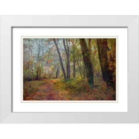 Poetic Season White Modern Wood Framed Art Print with Double Matting by Rivera, John