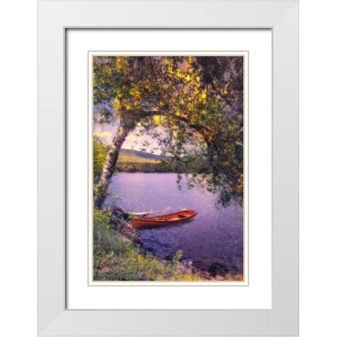 Summer Days White Modern Wood Framed Art Print with Double Matting by Rivera, John