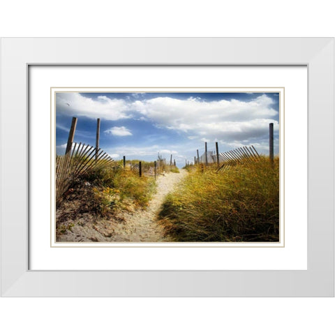 Summers Departure White Modern Wood Framed Art Print with Double Matting by Rivera, John