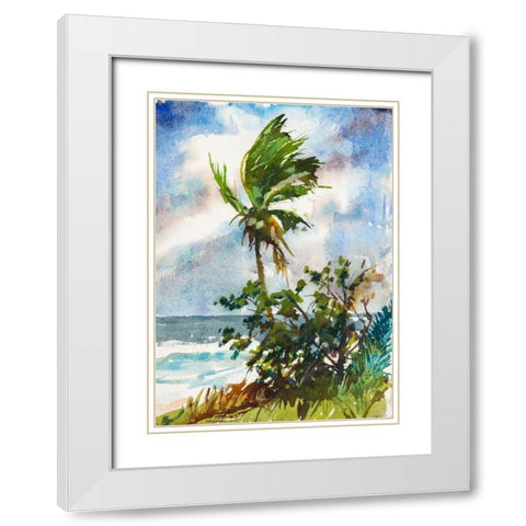 Ocean Breeze White Modern Wood Framed Art Print with Double Matting by Rodgers, Richard A.