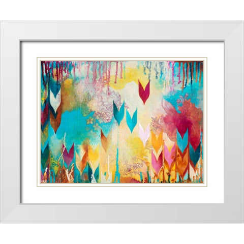Life is Good White Modern Wood Framed Art Print with Double Matting by Robinson, Heather Noel
