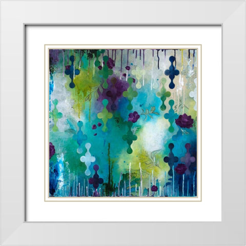 Seafoam Storm One White Modern Wood Framed Art Print with Double Matting by Robinson, Heather Noel