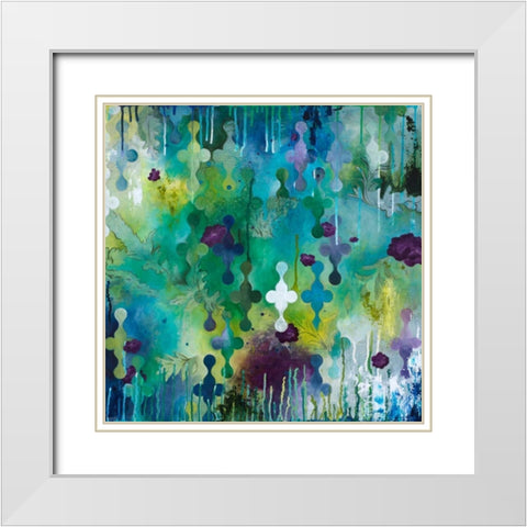 Seafoam Storm Two White Modern Wood Framed Art Print with Double Matting by Robinson, Heather Noel