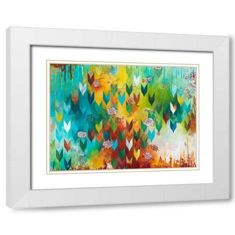 The Key to Happiness White Modern Wood Framed Art Print with Double Matting by Robinson, Heather Noel