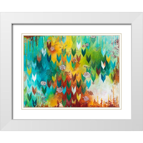 The Key to Happiness White Modern Wood Framed Art Print with Double Matting by Robinson, Heather Noel