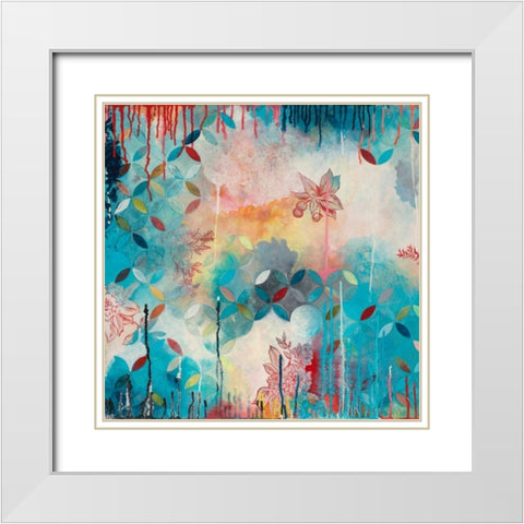 Tranquil Eden 3 White Modern Wood Framed Art Print with Double Matting by Robinson, Heather Noel