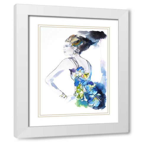 Flower Dress White Modern Wood Framed Art Print with Double Matting by Rideout, Schuyler