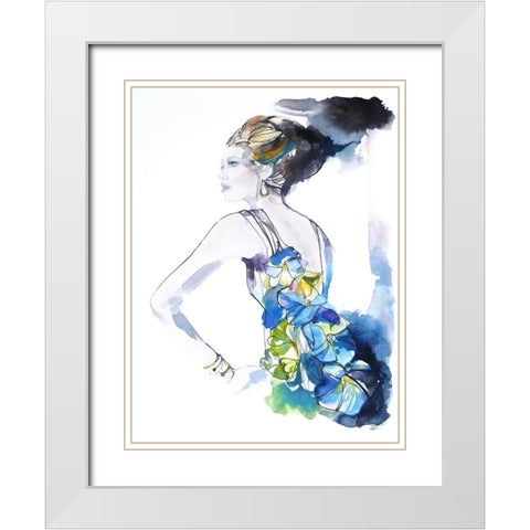 Flower Dress White Modern Wood Framed Art Print with Double Matting by Rideout, Schuyler