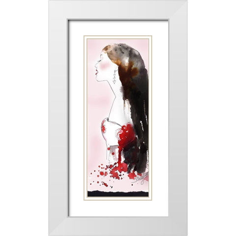 Heart Girl White Modern Wood Framed Art Print with Double Matting by Rideout, Schuyler