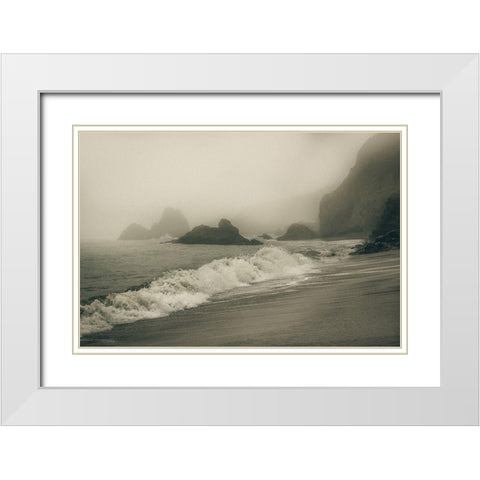 Tides of Time Turn White Modern Wood Framed Art Print with Double Matting by Rogers, Eunika