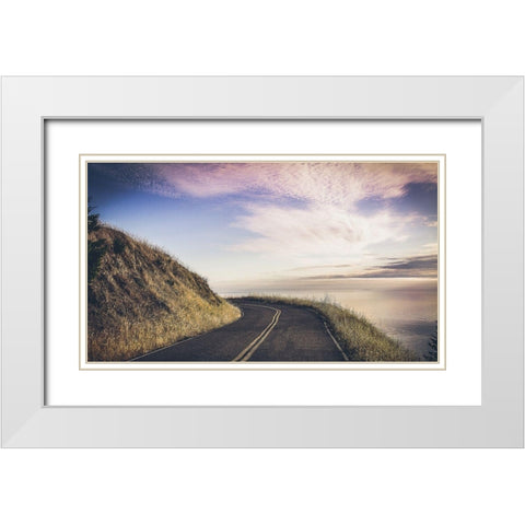 Turning Until White Modern Wood Framed Art Print with Double Matting by Rogers, Eunika