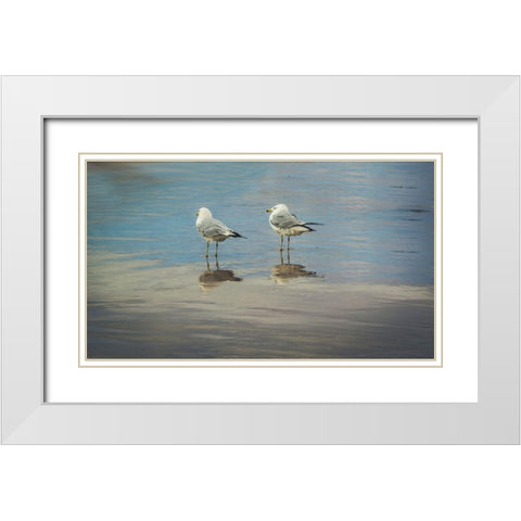 Silent They Wait White Modern Wood Framed Art Print with Double Matting by Rogers, Eunika