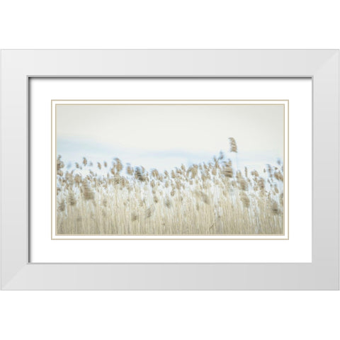 Weaving Through Earth and Sky White Modern Wood Framed Art Print with Double Matting by Rogers, Eunika