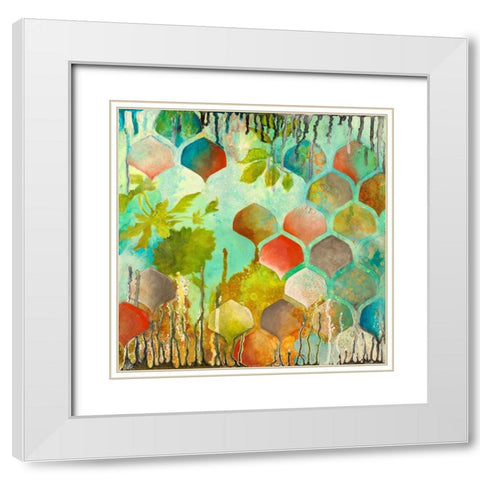 Sprightly White Modern Wood Framed Art Print with Double Matting by Robinson, Heather Noel