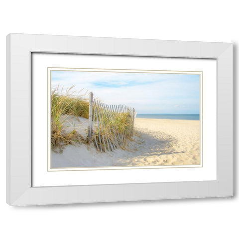 Sandy Neck White Modern Wood Framed Art Print with Double Matting by Ryan, Brooke T.
