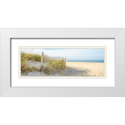 Sandy Neck (panorama) White Modern Wood Framed Art Print with Double Matting by Ryan, Brooke T.
