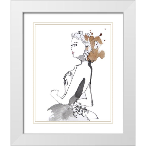 Dancing Queen White Modern Wood Framed Art Print with Double Matting by Rideout, Schuyler
