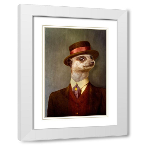 The Weakling White Modern Wood Framed Art Print with Double Matting by Roch, Martine