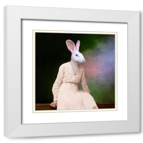The Delicate Lady White Modern Wood Framed Art Print with Double Matting by Roch, Martine