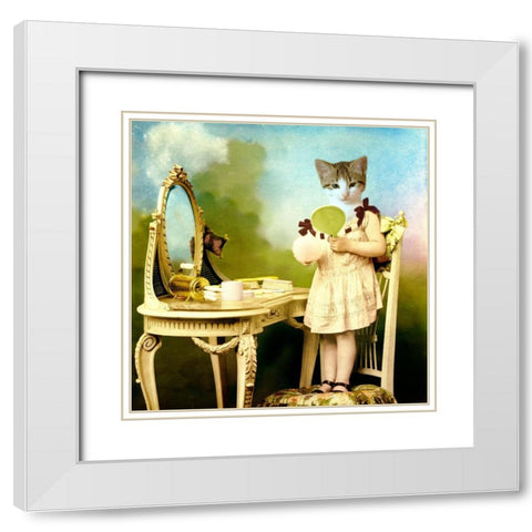 The Impersonator White Modern Wood Framed Art Print with Double Matting by Roch, Martine
