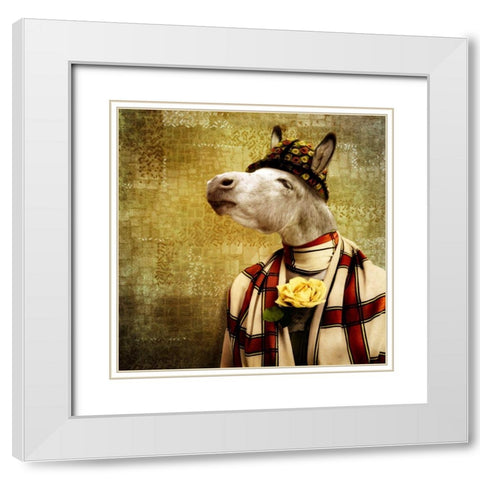 The Fashion Victim White Modern Wood Framed Art Print with Double Matting by Roch, Martine