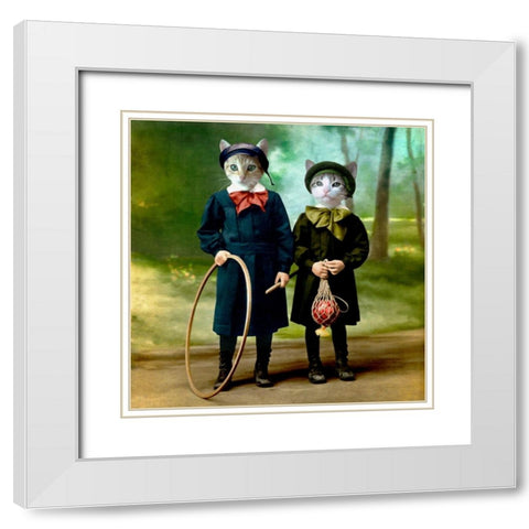 The Good Kids White Modern Wood Framed Art Print with Double Matting by Roch, Martine