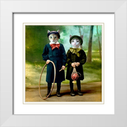 The Good Kids White Modern Wood Framed Art Print with Double Matting by Roch, Martine