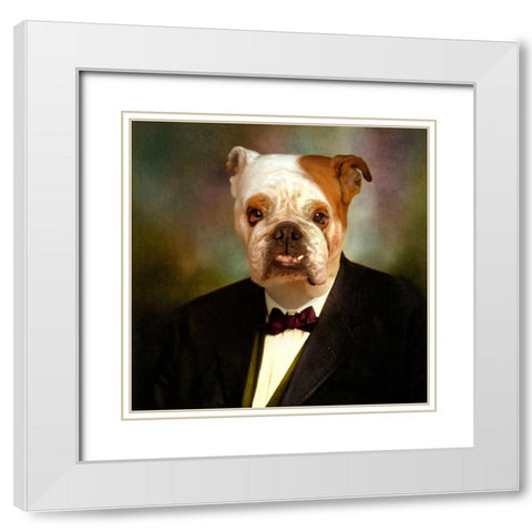 The Sweet Grandpa White Modern Wood Framed Art Print with Double Matting by Roch, Martine