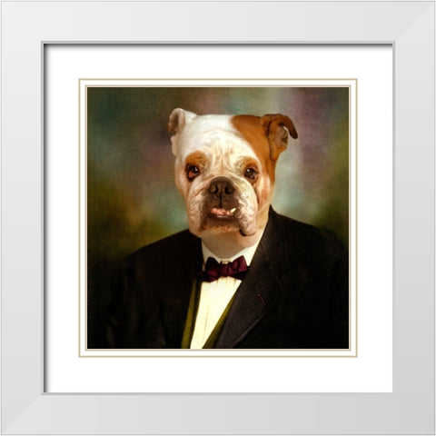 The Sweet Grandpa White Modern Wood Framed Art Print with Double Matting by Roch, Martine