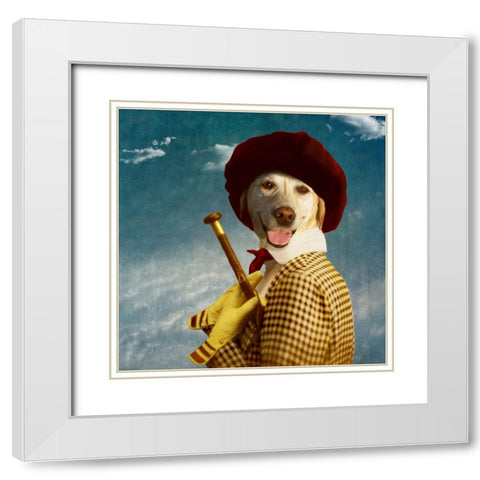 The Extravagant White Modern Wood Framed Art Print with Double Matting by Roch, Martine