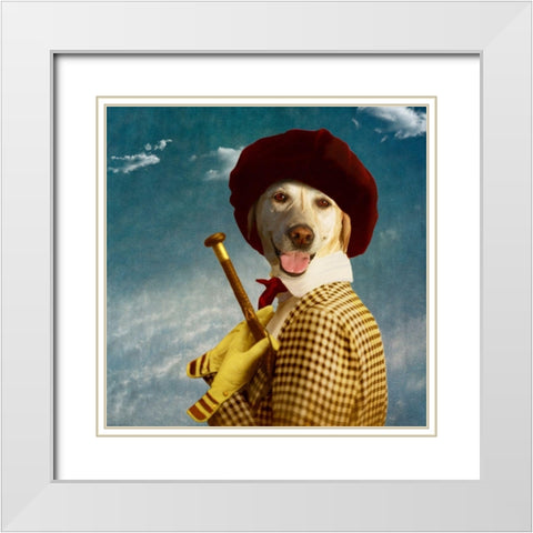 The Extravagant White Modern Wood Framed Art Print with Double Matting by Roch, Martine