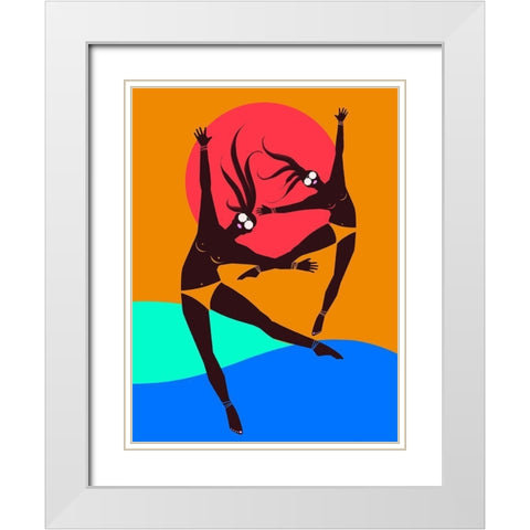 Its a Vibe White Modern Wood Framed Art Print with Double Matting by Robinson, Erin K.