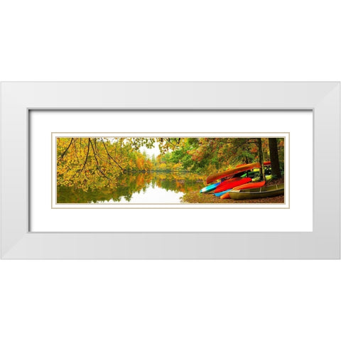 Autumn Fleet White Modern Wood Framed Art Print with Double Matting by Reed, Jack