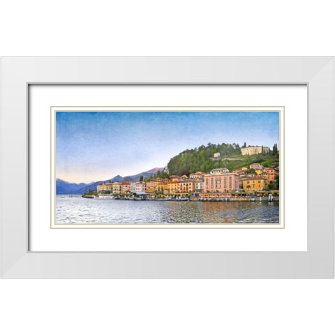 Bellagio at Twilight White Modern Wood Framed Art Print with Double Matting by Ryan, Brooke T.