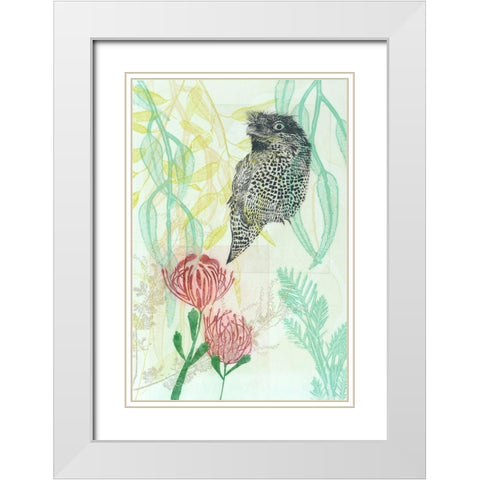 A Curious Tawny White Modern Wood Framed Art Print with Double Matting by Rice, Trudy