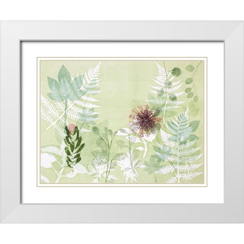 A Myriad Celebration of Plants White Modern Wood Framed Art Print with Double Matting by Rice, Trudy