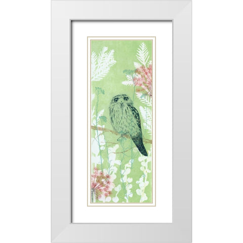 The Tranquil Tawny Frog Mouth White Modern Wood Framed Art Print with Double Matting by Rice, Trudy