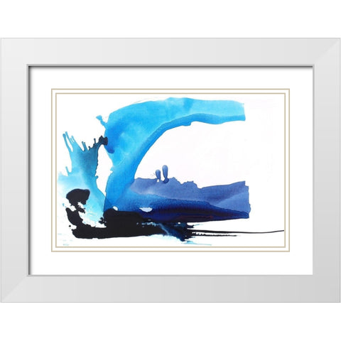 Sunset White Modern Wood Framed Art Print with Double Matting by Russell, Valerie