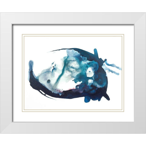Lagoon White Modern Wood Framed Art Print with Double Matting by Russell, Valerie