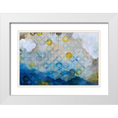 Float White Modern Wood Framed Art Print with Double Matting by Robinson, Heather Noel