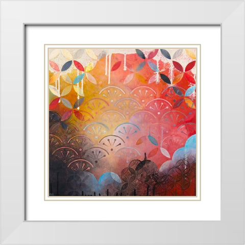 Patiently White Modern Wood Framed Art Print with Double Matting by Robinson, Heather Noel