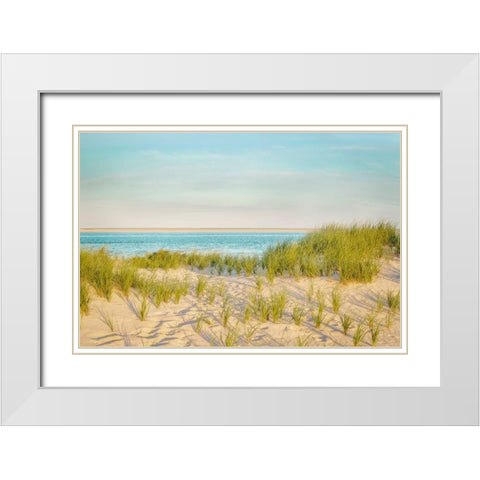Monomoy View White Modern Wood Framed Art Print with Double Matting by Ryan, Brooke T.