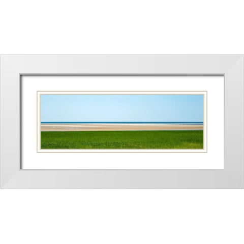 Brewster Abstract White Modern Wood Framed Art Print with Double Matting by Ryan, Brooke T.
