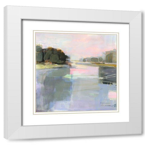 Gerrish Island White Modern Wood Framed Art Print with Double Matting by Robbins, Kathleen