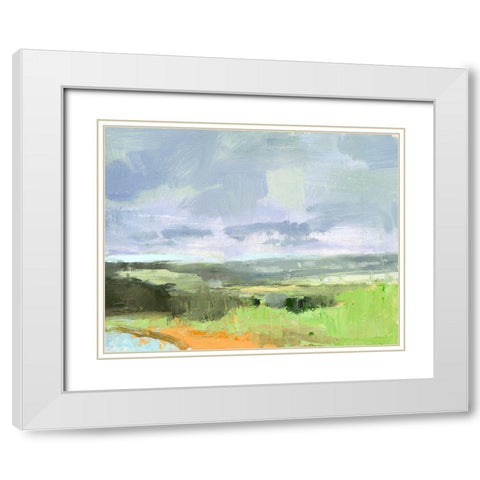 Ogunquit Looking Towards The Dunes White Modern Wood Framed Art Print with Double Matting by Robbins, Kathleen