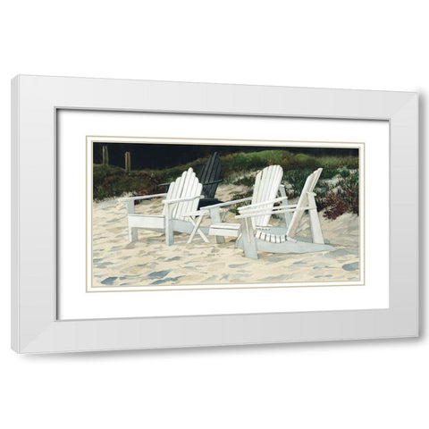 Group Therapy White Modern Wood Framed Art Print with Double Matting by Roberts, Linda