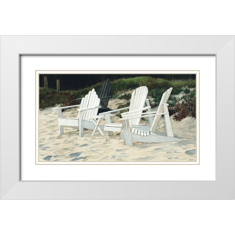 Group Therapy White Modern Wood Framed Art Print with Double Matting by Roberts, Linda
