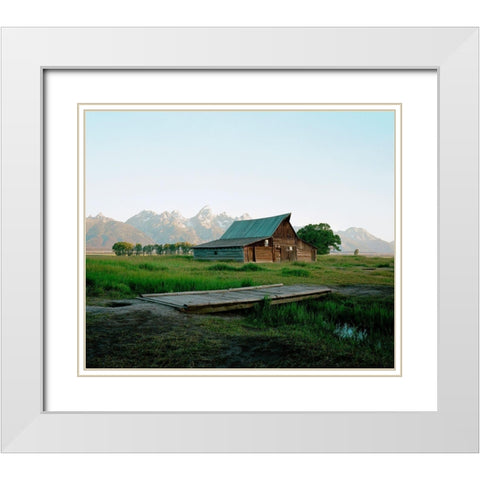 Wyoming Summer White Modern Wood Framed Art Print with Double Matting by Rapson, Sol